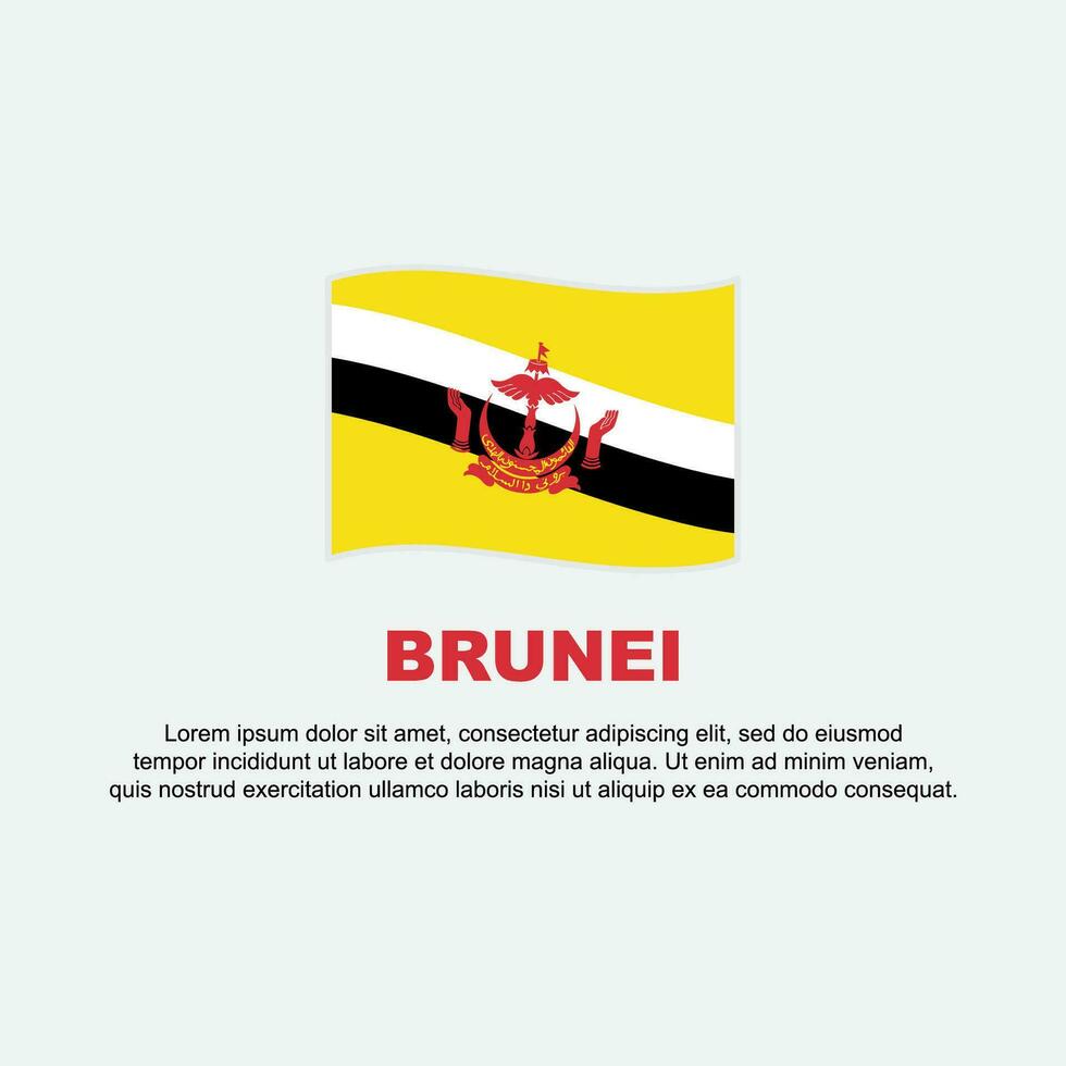 brunei Flagge Hintergrund Design Vorlage. brunei Unabhängigkeit Tag Banner Sozial Medien Post. brunei Hintergrund vektor