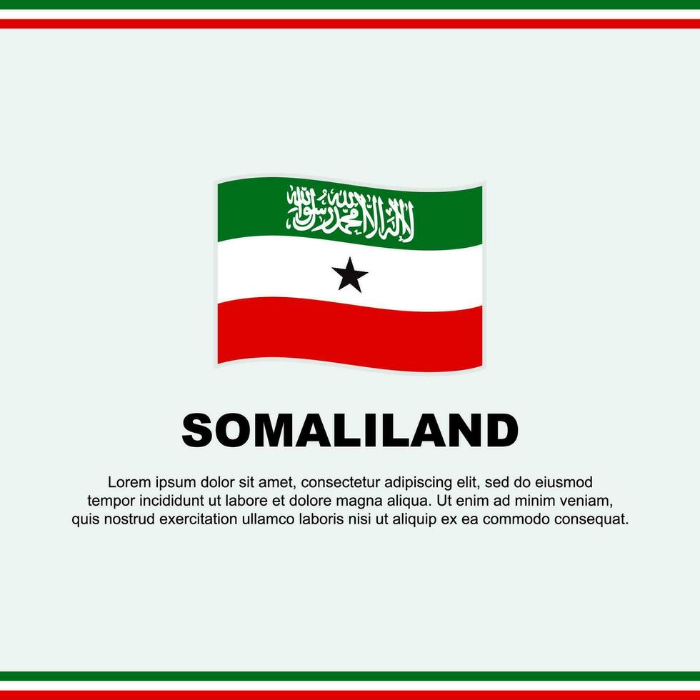somaliland Flagge Hintergrund Design Vorlage. somaliland Unabhängigkeit Tag Banner Sozial Medien Post. somaliland Design vektor