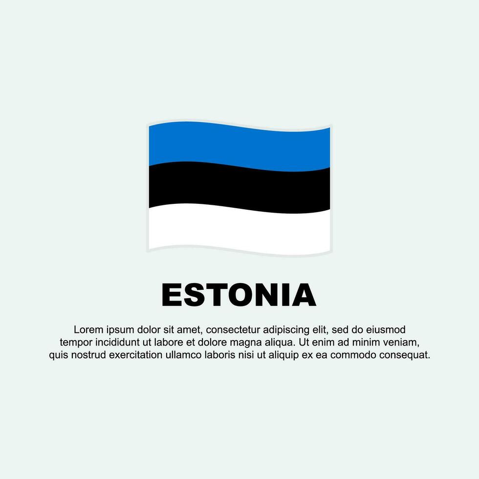 Estland Flagge Hintergrund Design Vorlage. Estland Unabhängigkeit Tag Banner Sozial Medien Post. Estland Hintergrund vektor