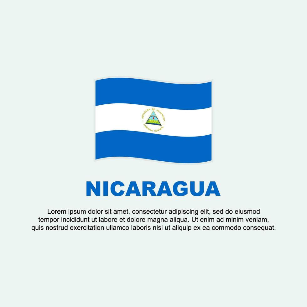 nicaragua flagga bakgrund design mall. nicaragua oberoende dag baner social media posta. nicaragua bakgrund vektor