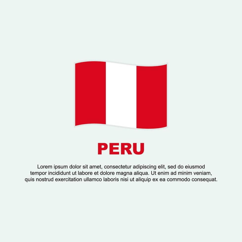 Peru Flagge Hintergrund Design Vorlage. Peru Unabhängigkeit Tag Banner Sozial Medien Post. Peru Hintergrund vektor