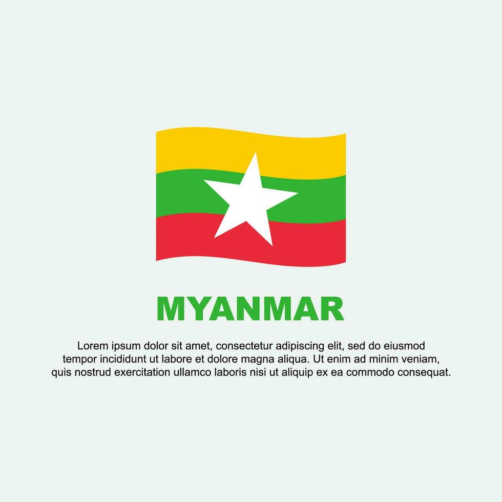 Myanmar Flagge Hintergrund Design Vorlage. Myanmar Unabhängigkeit Tag Banner Sozial Medien Post. Myanmar Hintergrund vektor