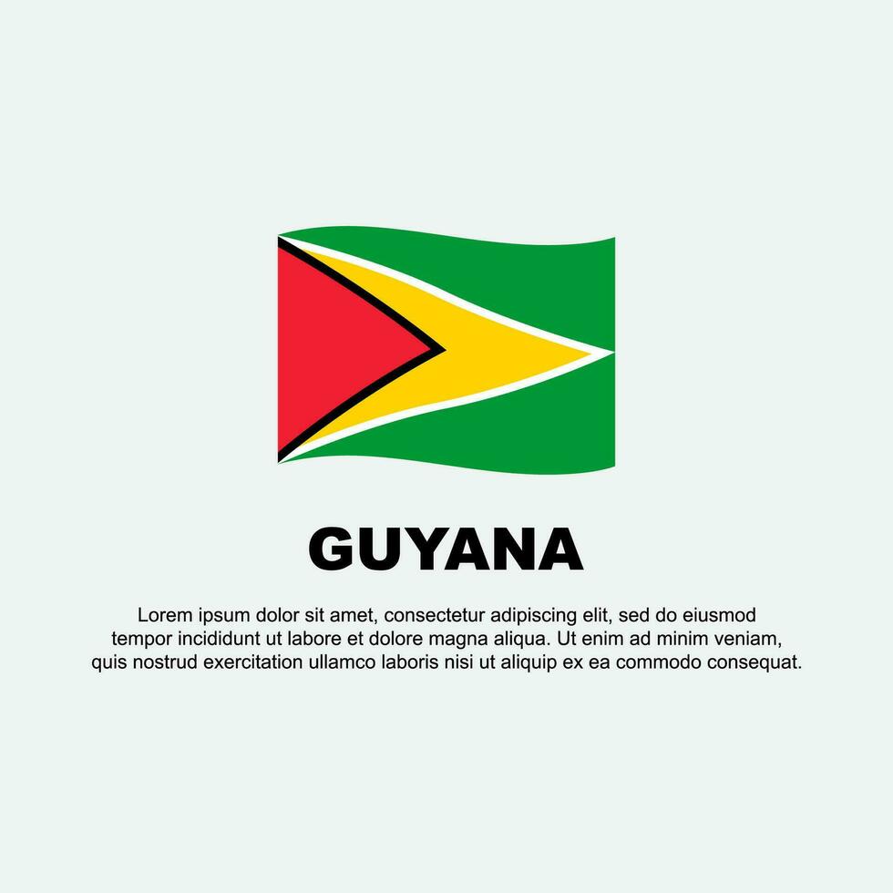 guyana flagga bakgrund design mall. guyana oberoende dag baner social media posta. guyana bakgrund vektor