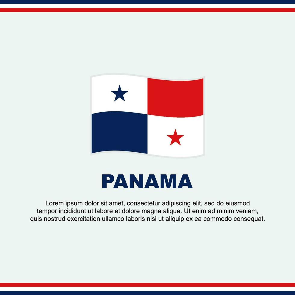 Panama Flagge Hintergrund Design Vorlage. Panama Unabhängigkeit Tag Banner Sozial Medien Post. Panama Design vektor