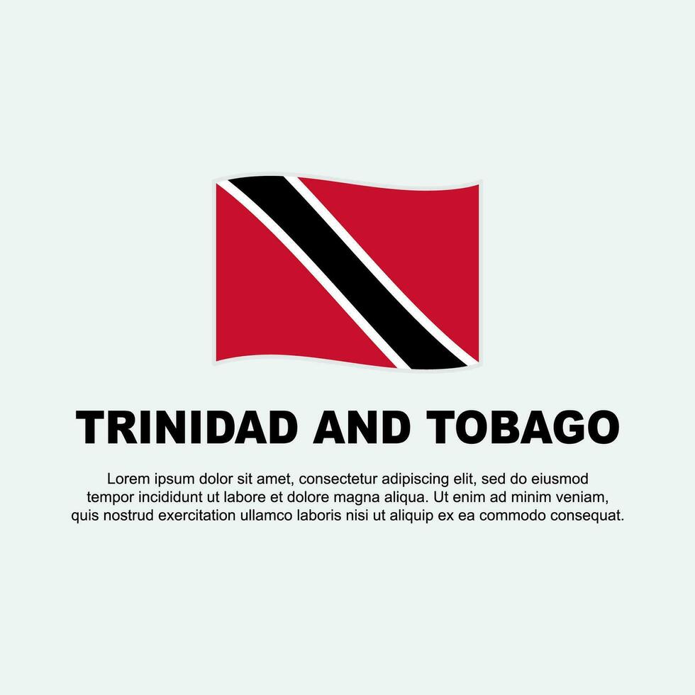 trinidad och tobago flagga bakgrund design mall. trinidad och tobago oberoende dag baner social media posta. bakgrund vektor