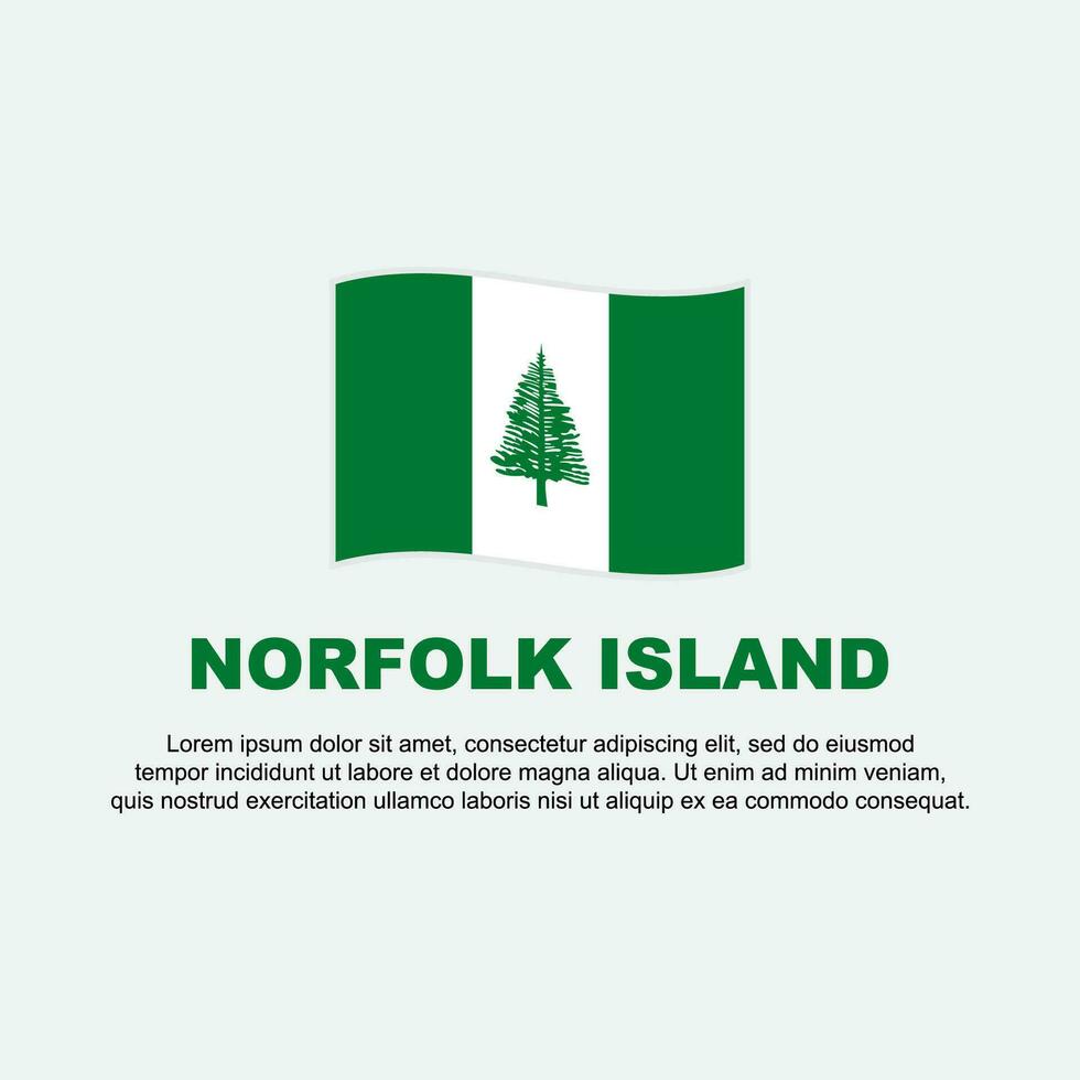 norfolk ö flagga bakgrund design mall. norfolk ö oberoende dag baner social media posta. norfolk ö bakgrund vektor