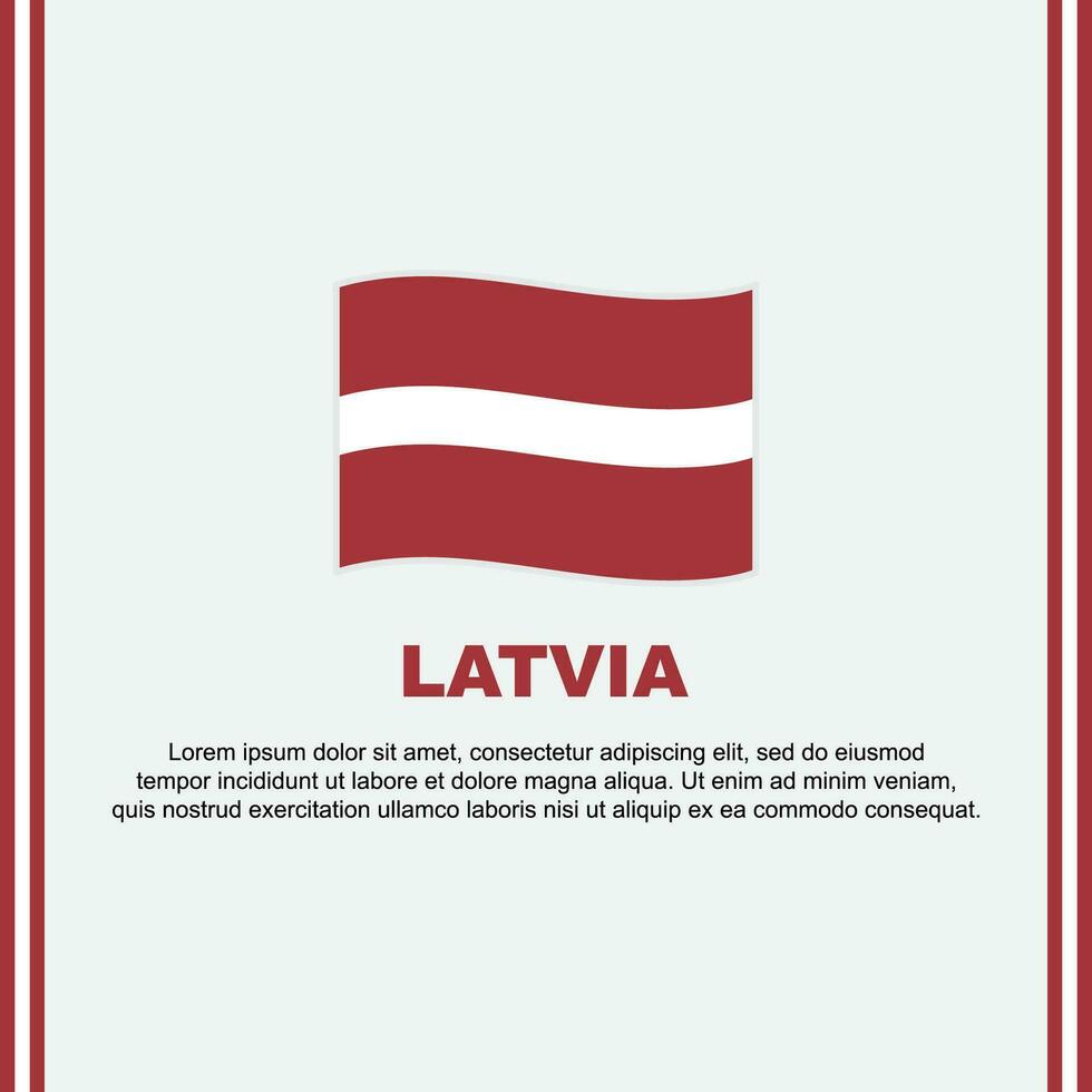 lettland flagga bakgrund design mall. lettland oberoende dag baner social media posta. lettland tecknad serie vektor