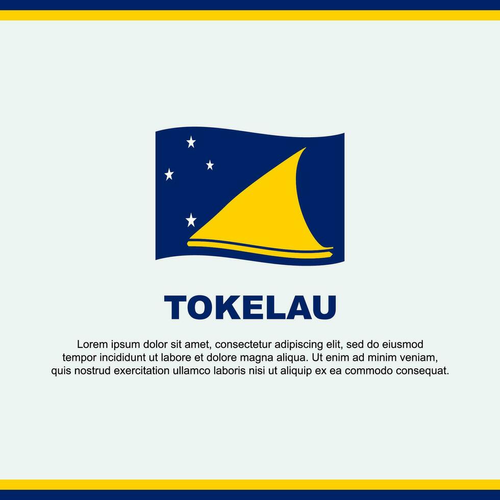 tokelau flagga bakgrund design mall. tokelau oberoende dag baner social media posta. tokelau design vektor