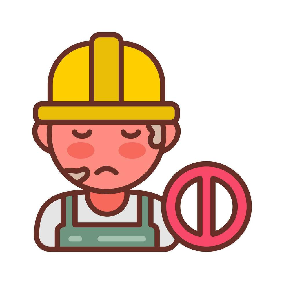 Nein Kind Arbeit Symbol im Vektor. Illustration vektor