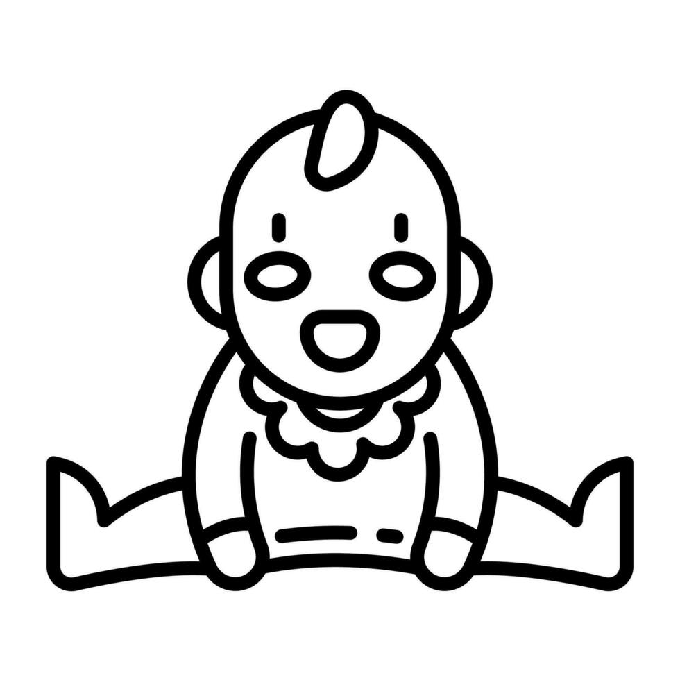 bebis pojke ikon i vektor. illustration vektor