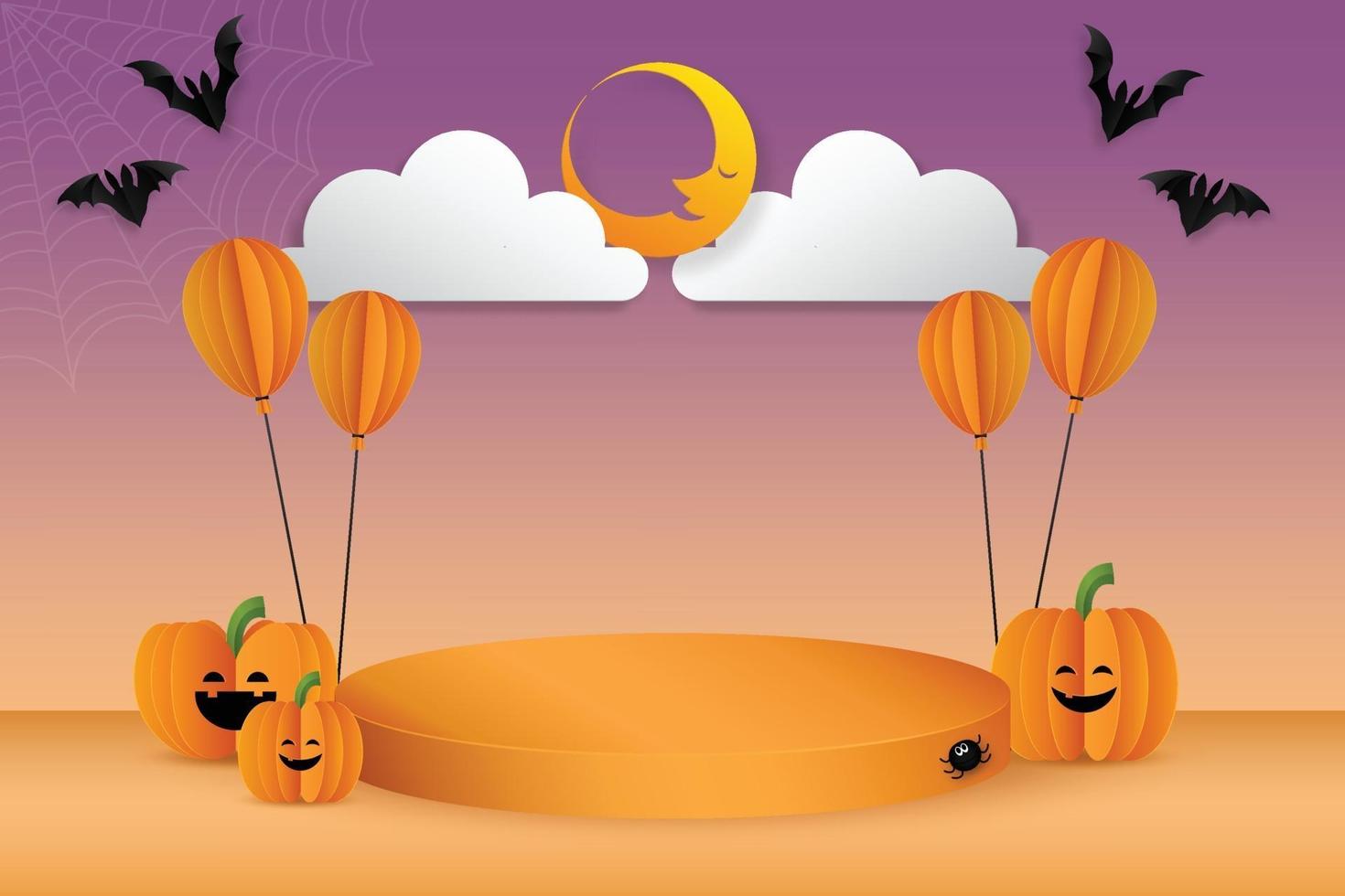 halloween hintergrundkonzept podium display produktförderung vektor