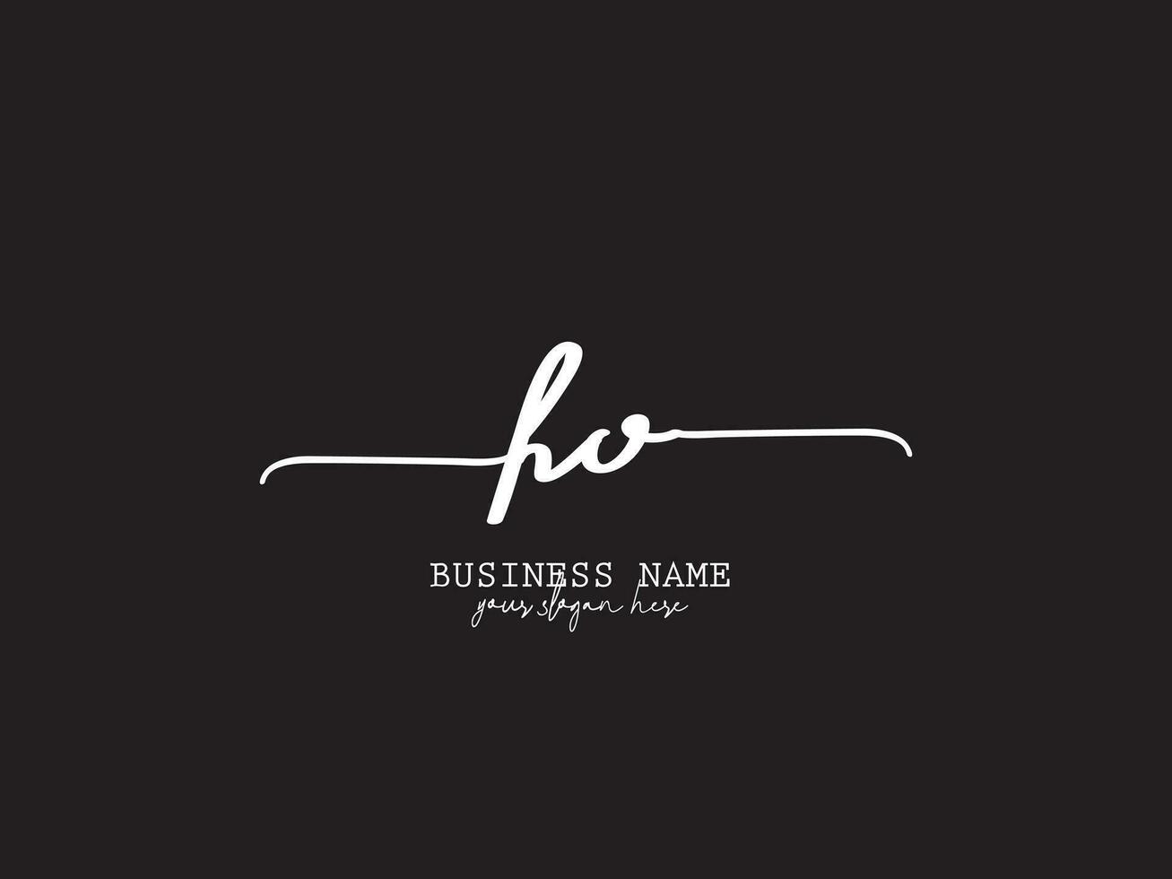 feminin ho Unterschrift Logo, bekleidung ho Typografie Luxus Brief Logo branding vektor