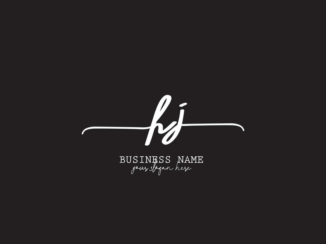 feminin hj Unterschrift Logo, bekleidung hj Typografie Luxus Brief Logo branding vektor