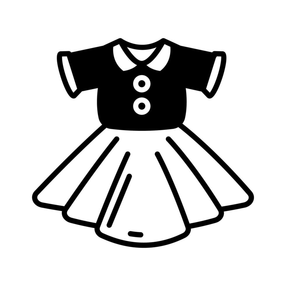 Mädchen Kleid Symbol im Vektor. Illustration vektor
