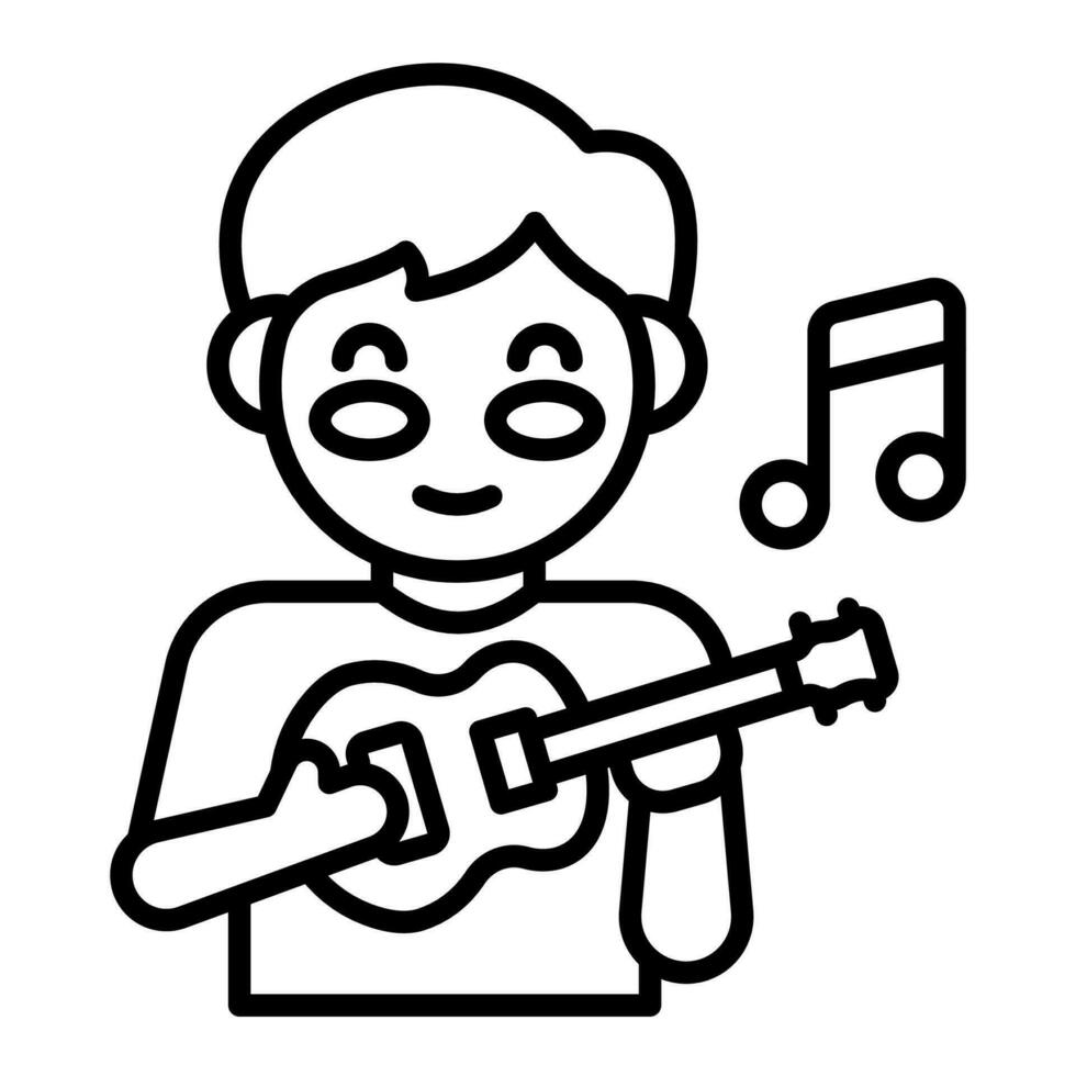 spielen Gitarre Symbol im Vektor. Illustration vektor