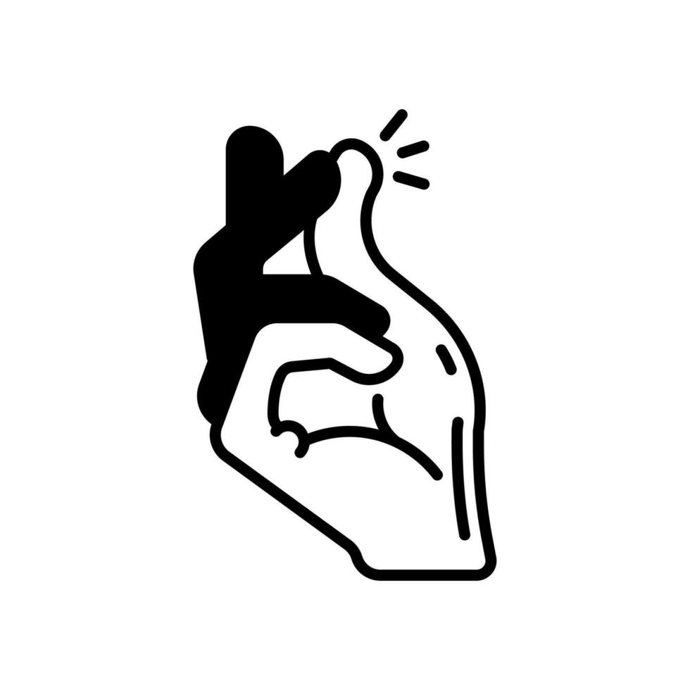 finger snäpp ikon i vektor. illustration vektor