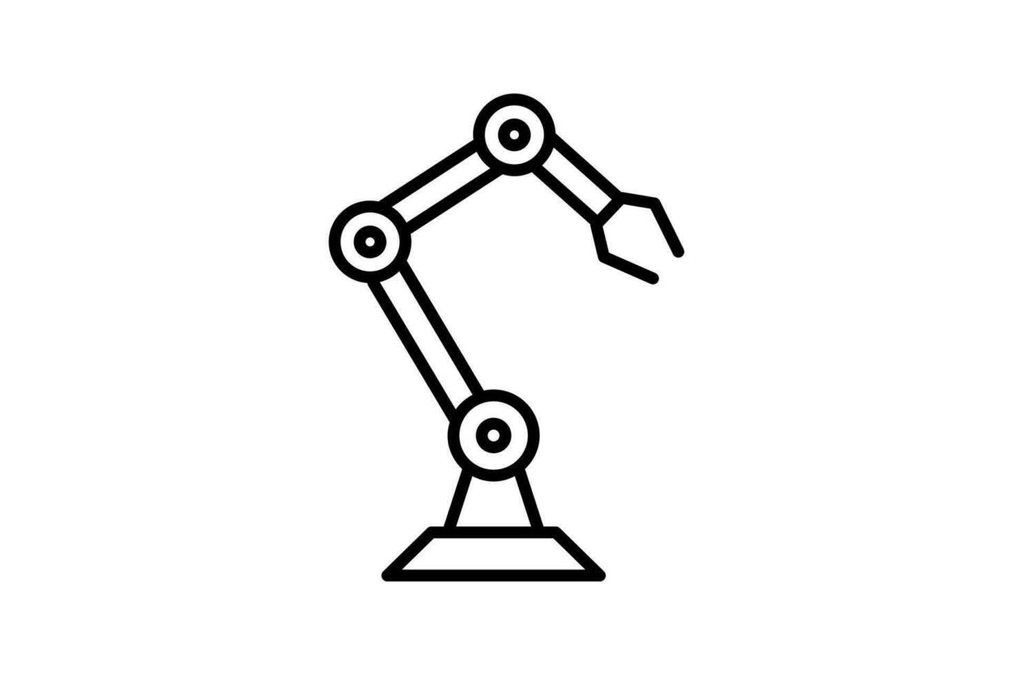 robot ärm ikon. ikon relaterad till enhet, artificiell intelligens. linje ikon stil. enkel vektor design redigerbar