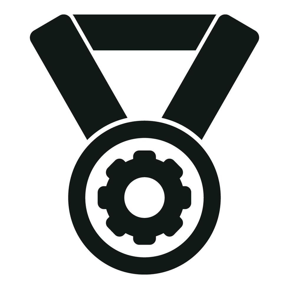 selbst Realisierung Medaille Symbol einfach Vektor. Führer Geschäft vektor