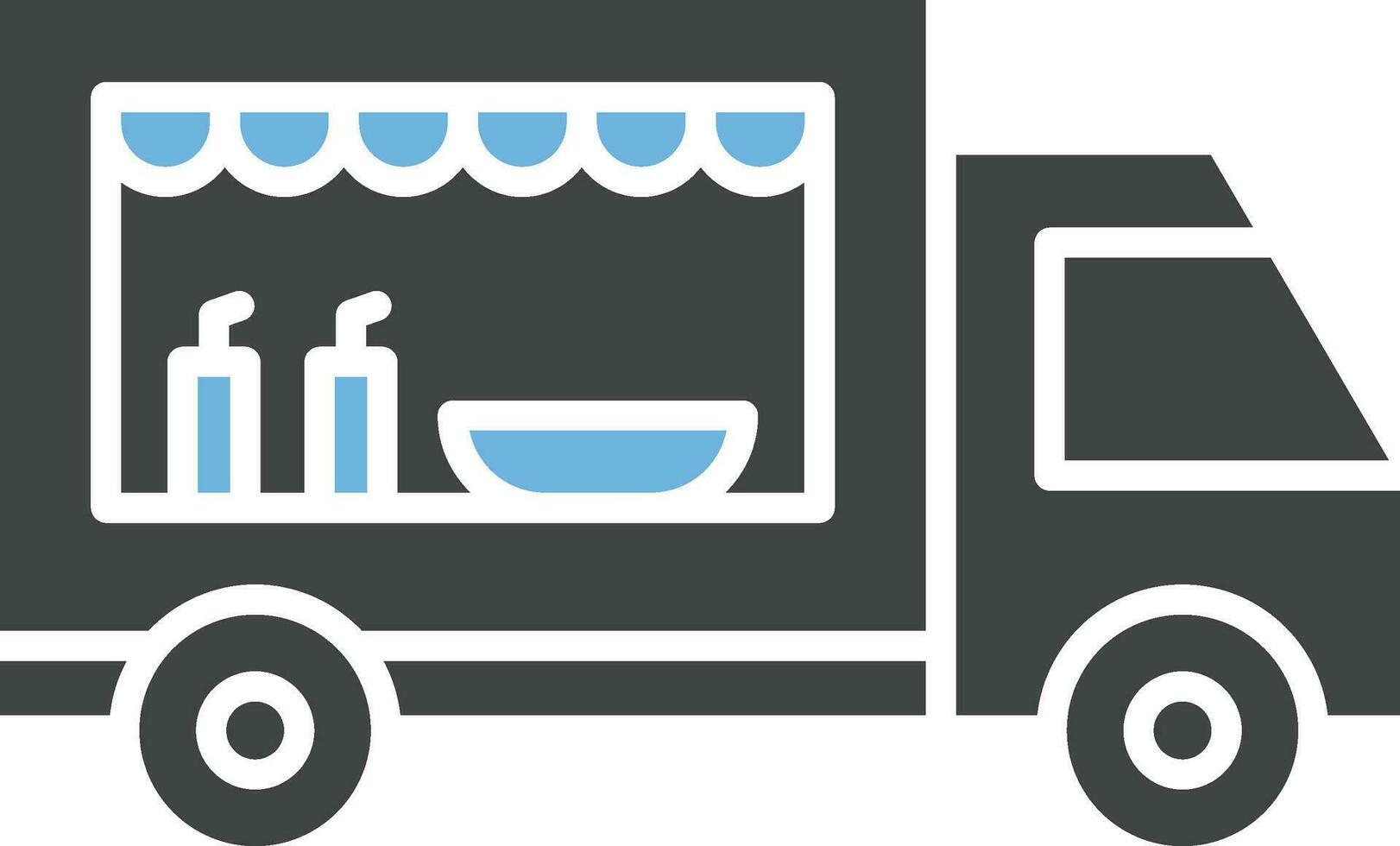mat lastbil ikon vektor bild. lämplig för mobil appar, webb appar och skriva ut media.