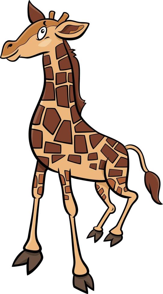 niedliche Baby Giraffe Tier Charakter Cartoon Illustration vektor