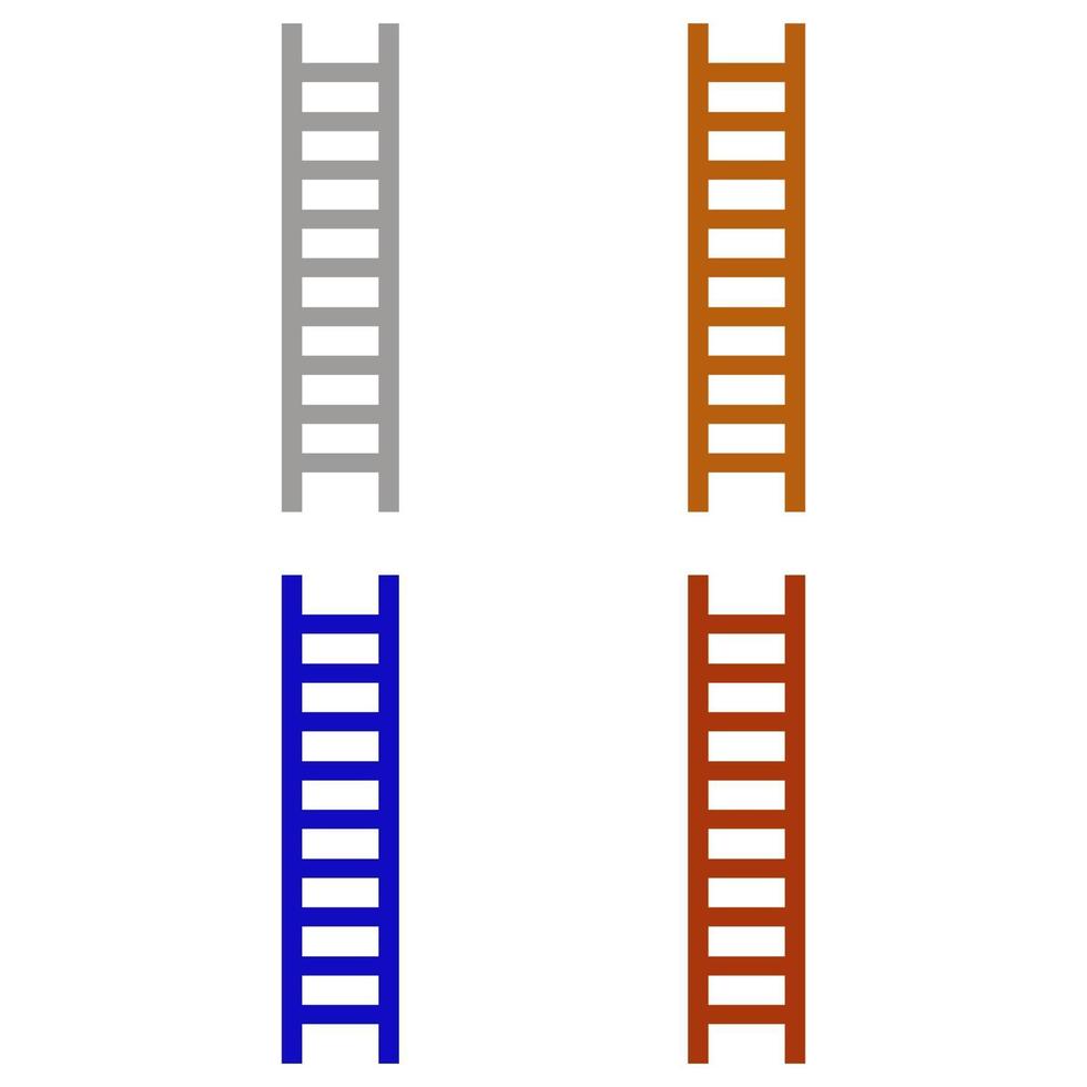 Leiter auf weißem Hintergrund dargestellt vektor