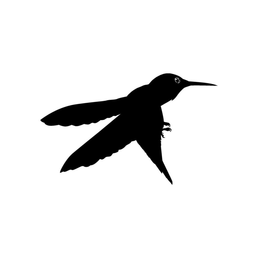 fliegend Kolibri Silhouette, können verwenden Kunst Illustration, Webseite, Logo Gramm, Piktogramm oder Grafik Design Element. Vektor Illustration