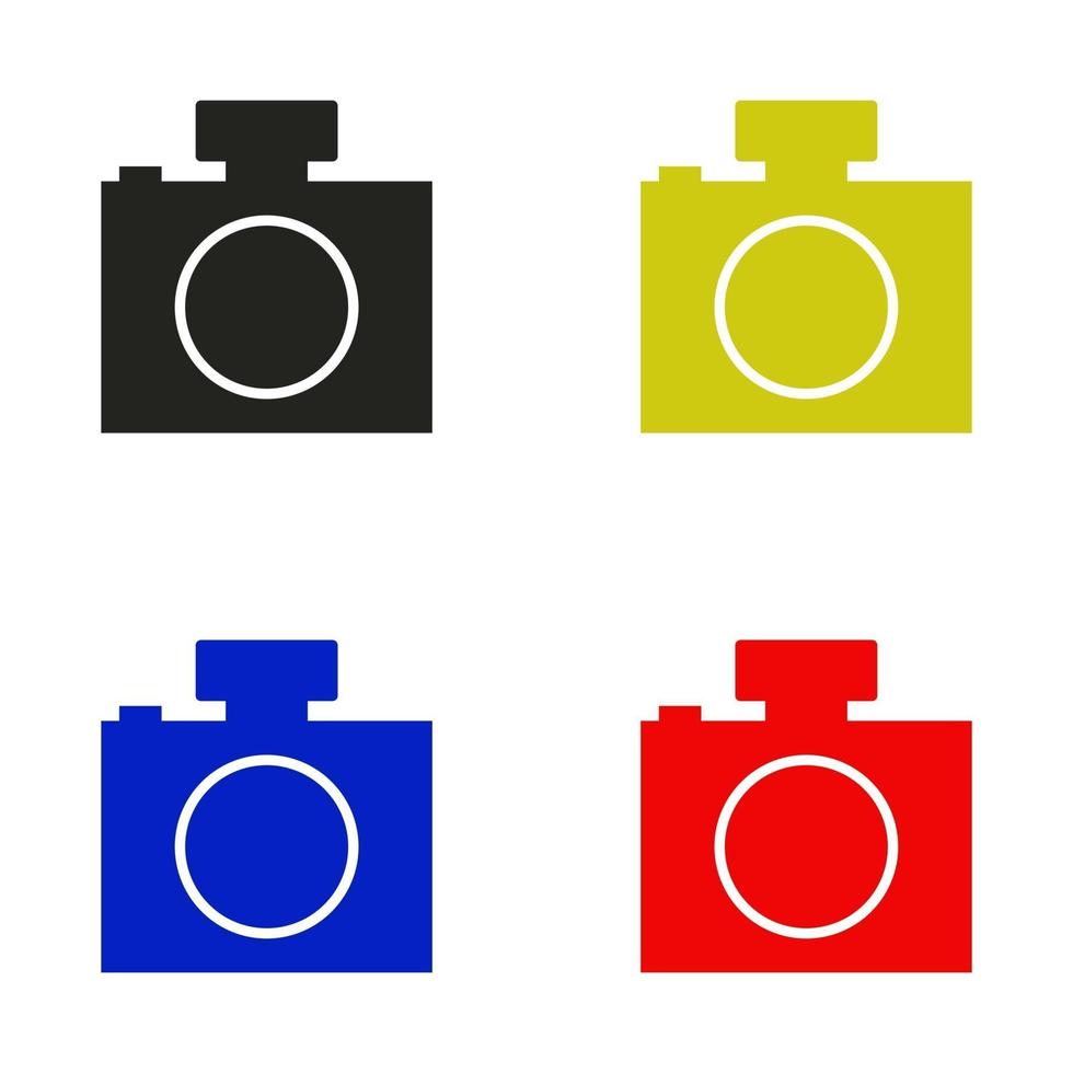 fotokamera illustrerad på vit bakgrund vektor