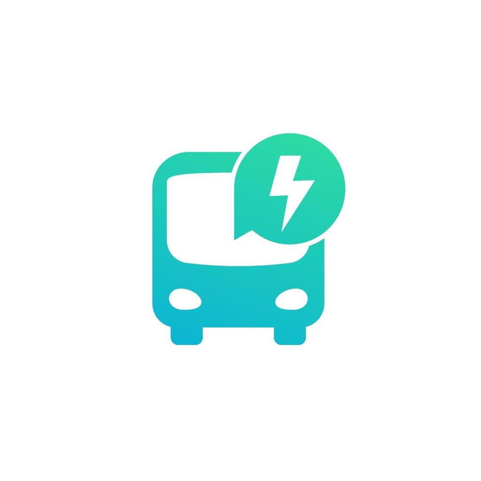 Elektrobus, grünes Transportsymbol vektor