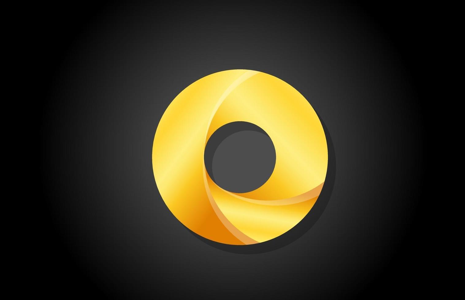 guld gyllene gradient logotyp o alfabetet bokstäver design ikon för företaget vektor