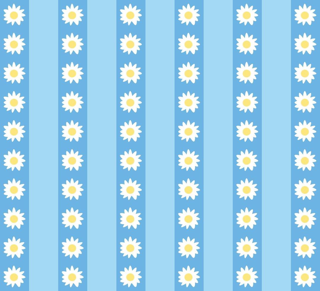 blaues Himmelsblumenmuster durch nahtlose Streifen zum Drucken von Wandtextilien vektor