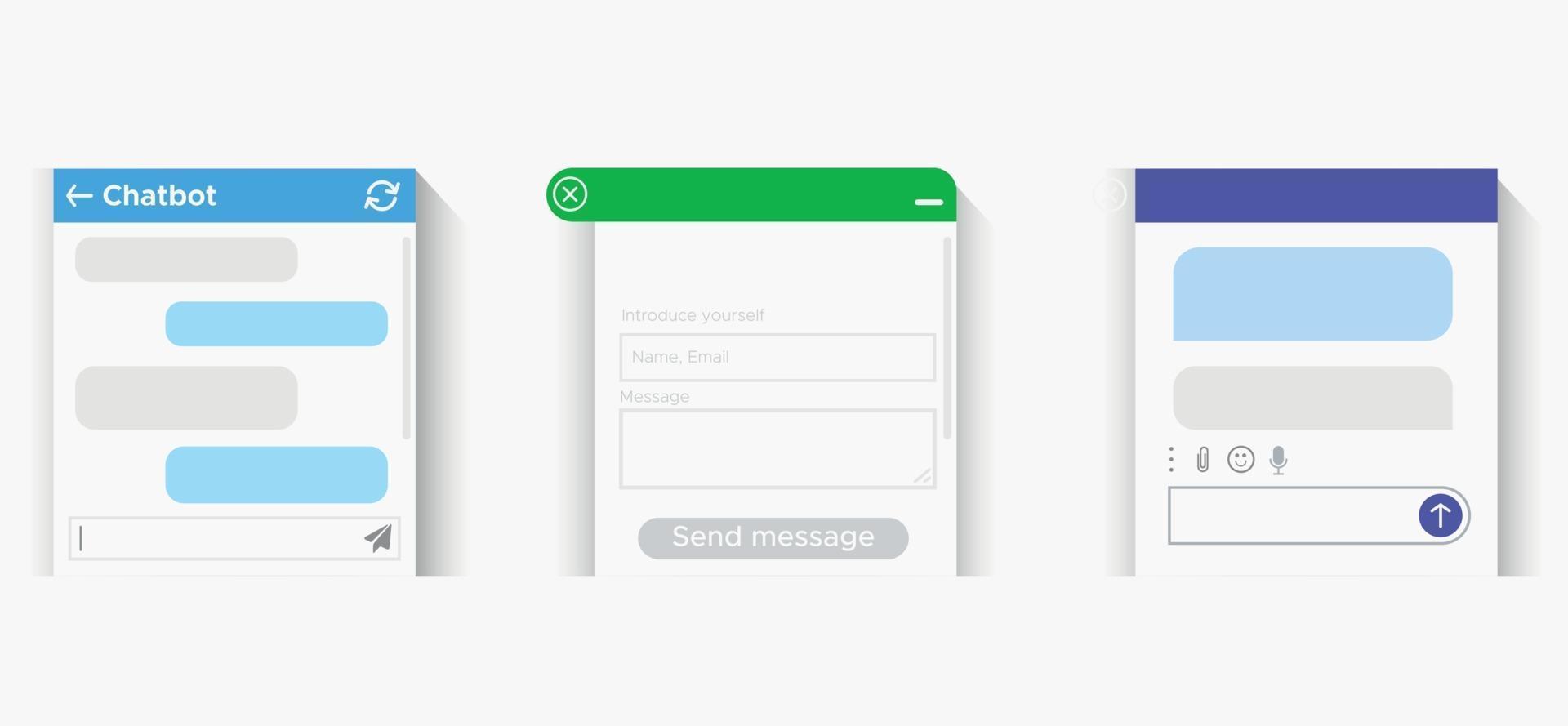 ein Pop-up-Online-Fenster, um dem Benutzer zu helfen. der Messenger vektor