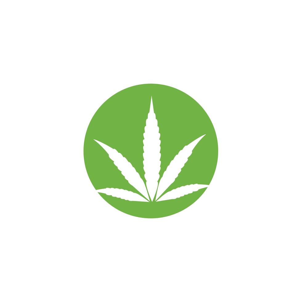 Cannabis-Logo-Vorlage-Design-Vektor-Illustration-Symbol. vektor