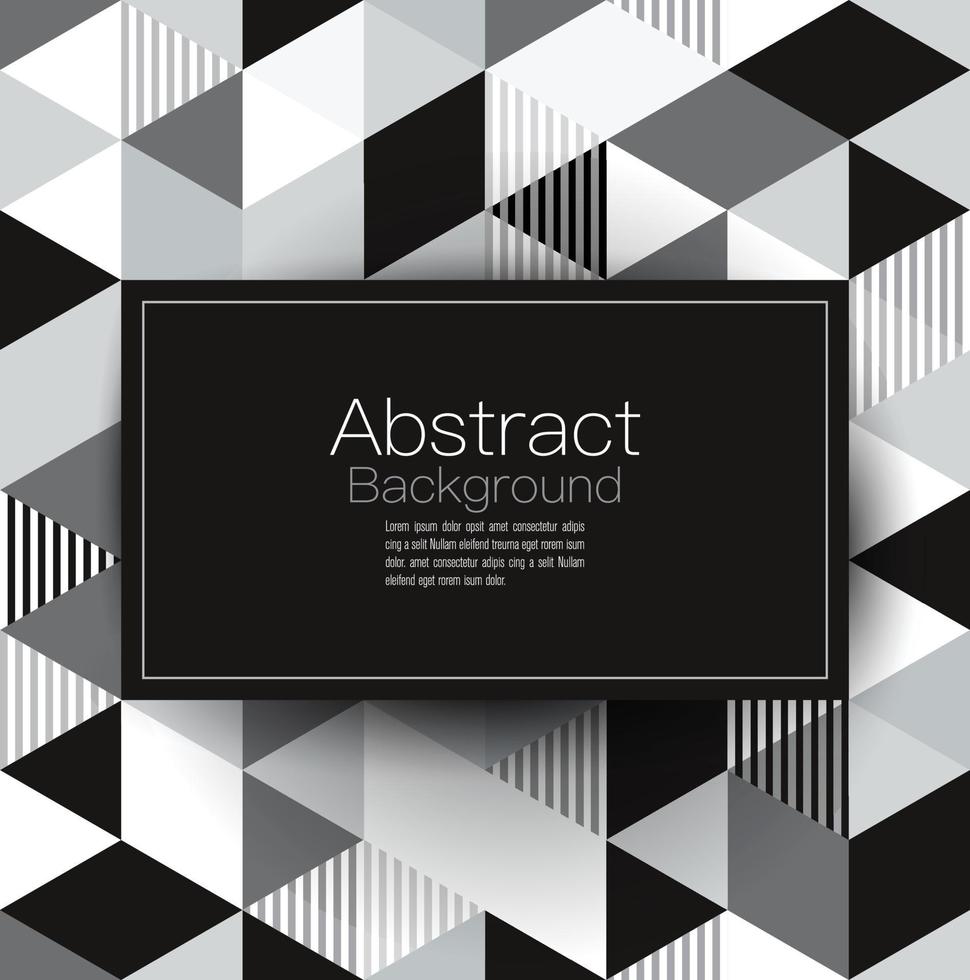abstrakt geometrisk form svart och vit bakgrund vektor