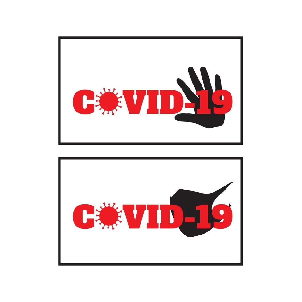 Warnung Gefahrenbeschilderung Covid19 Corona-Virus vektor