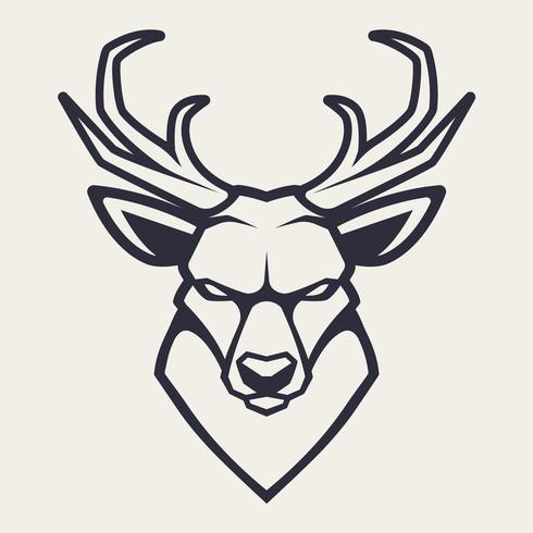 Hjort Mascot Vector Icon