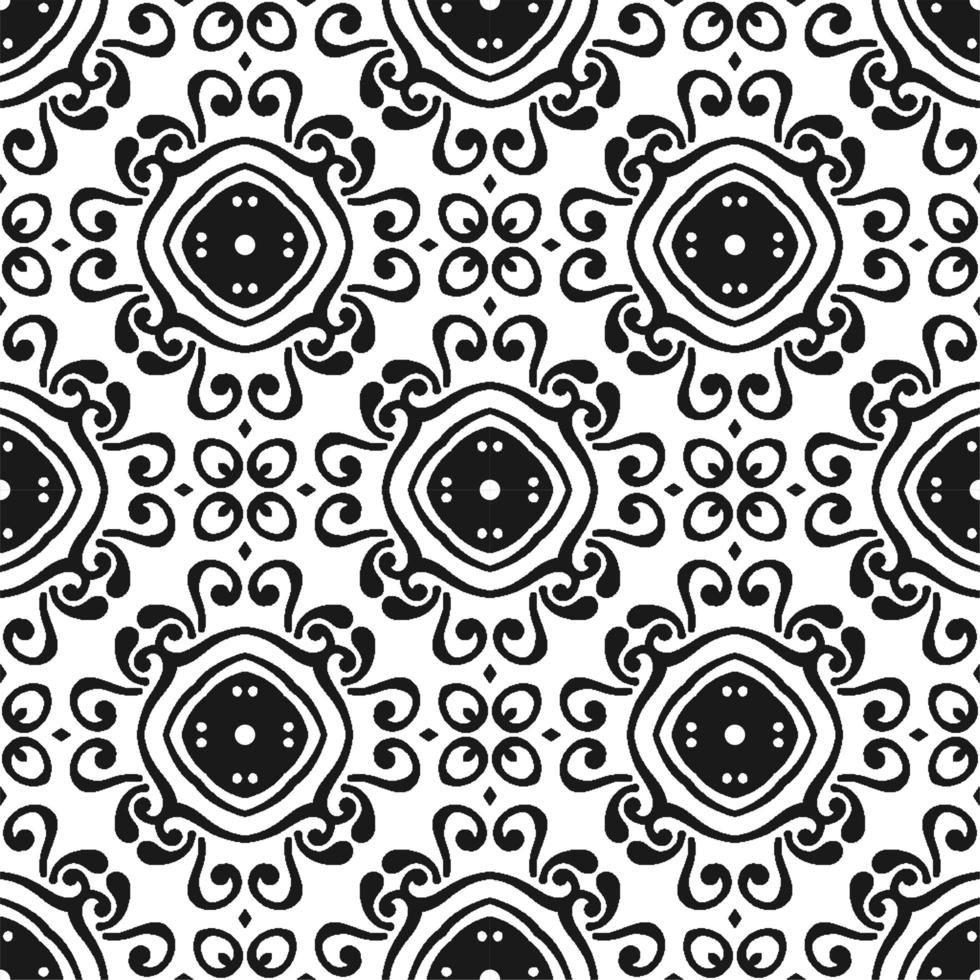 nahtlose abstrakte schwarze Form und Linie. einfaches Muster Ornament vektor