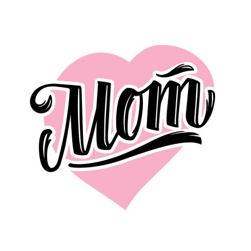 Mom Tattoo Style Vector Lettering