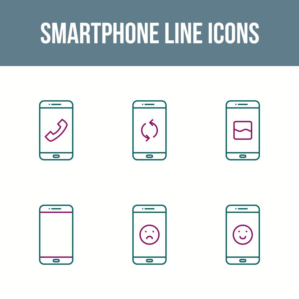 Smartphone- und mobile Apps-Vektor-Icon-Set vektor