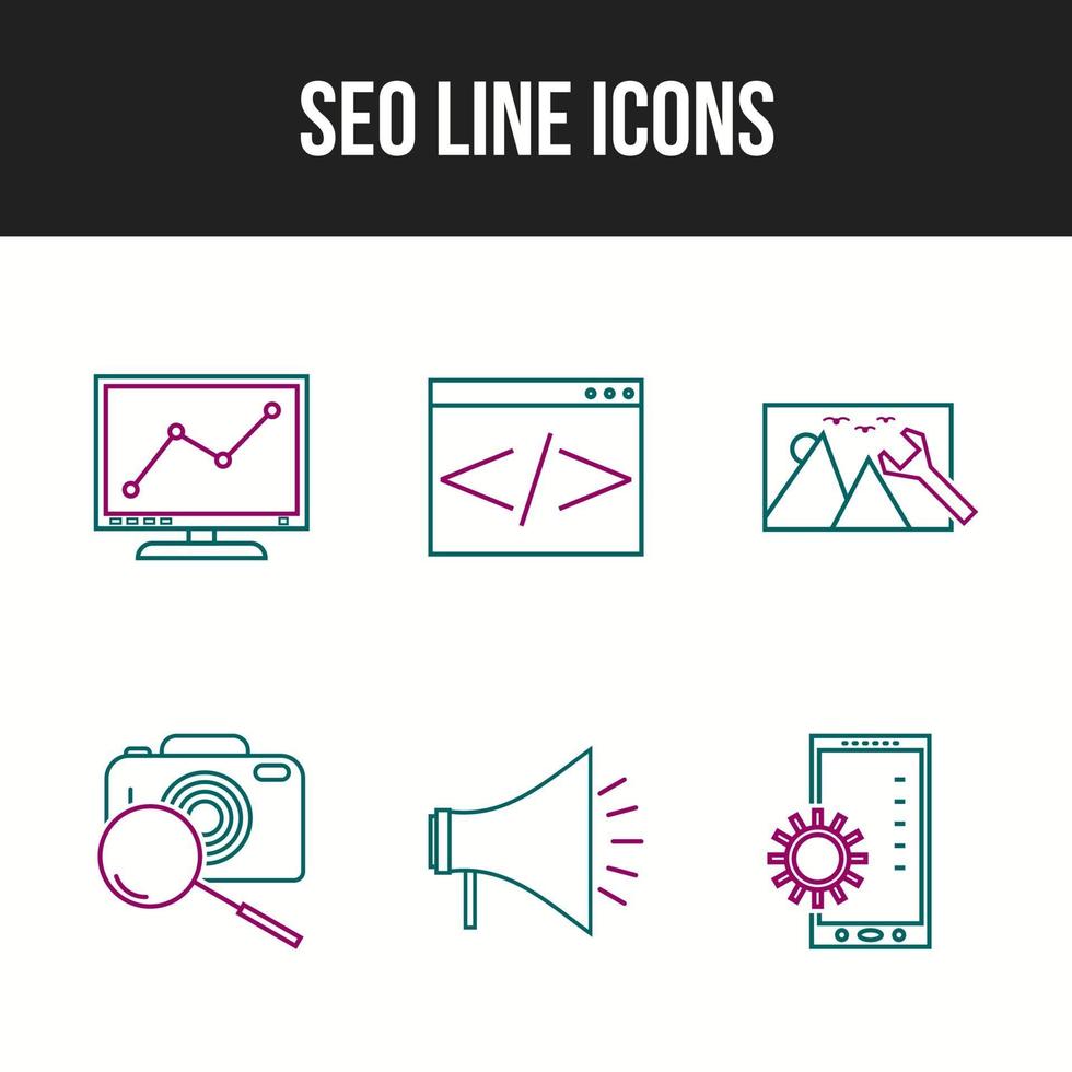 seo linje vektor ikon för personligt och kommersiellt bruk