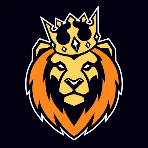 Lion i Crown Vector Mascot