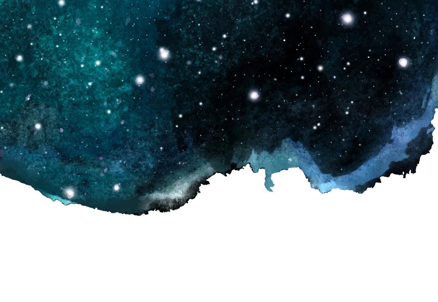 Aquarell Nachthimmel Hintergrund mit Sternen. vektor