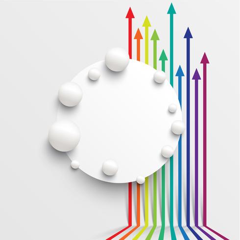 Bunte und saubere Schablone mit Pfeilen, Vektorillustration vektor