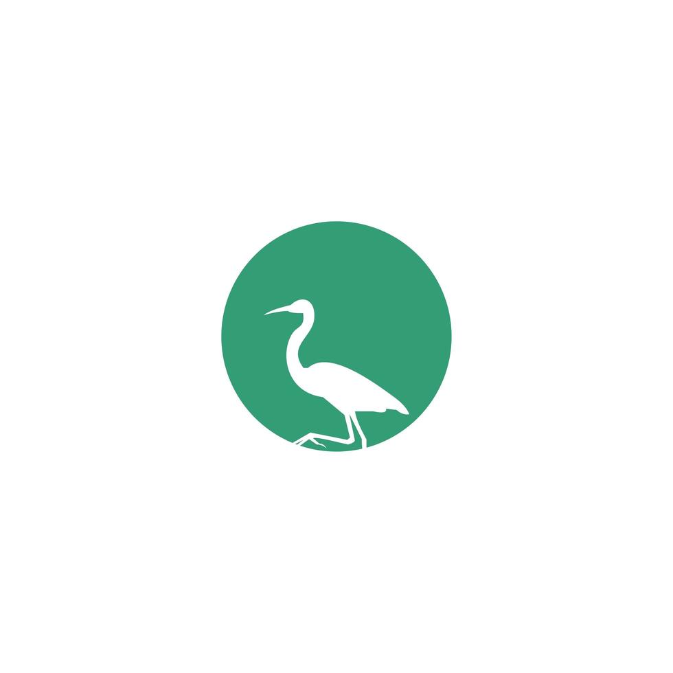 Reiher-Logo-Vorlagen-Design-Vektor, Flamingo-Tier vektor