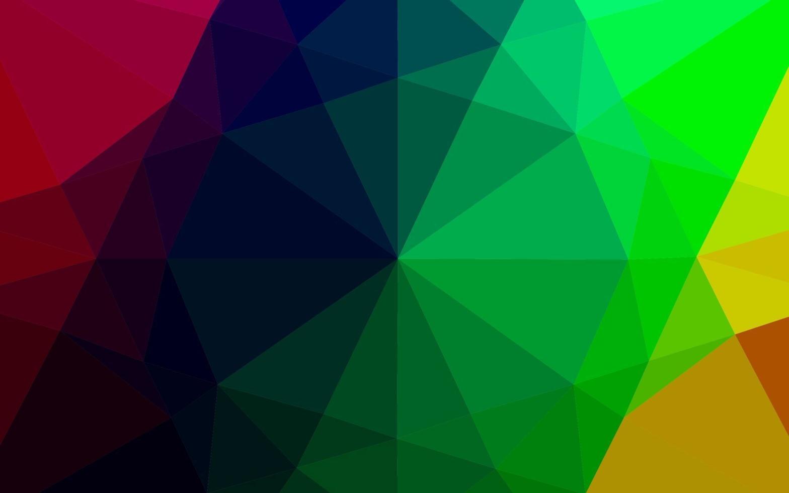 dunkle mehrfarbige, Regenbogenvektorsechseck-Mosaikschablone. vektor