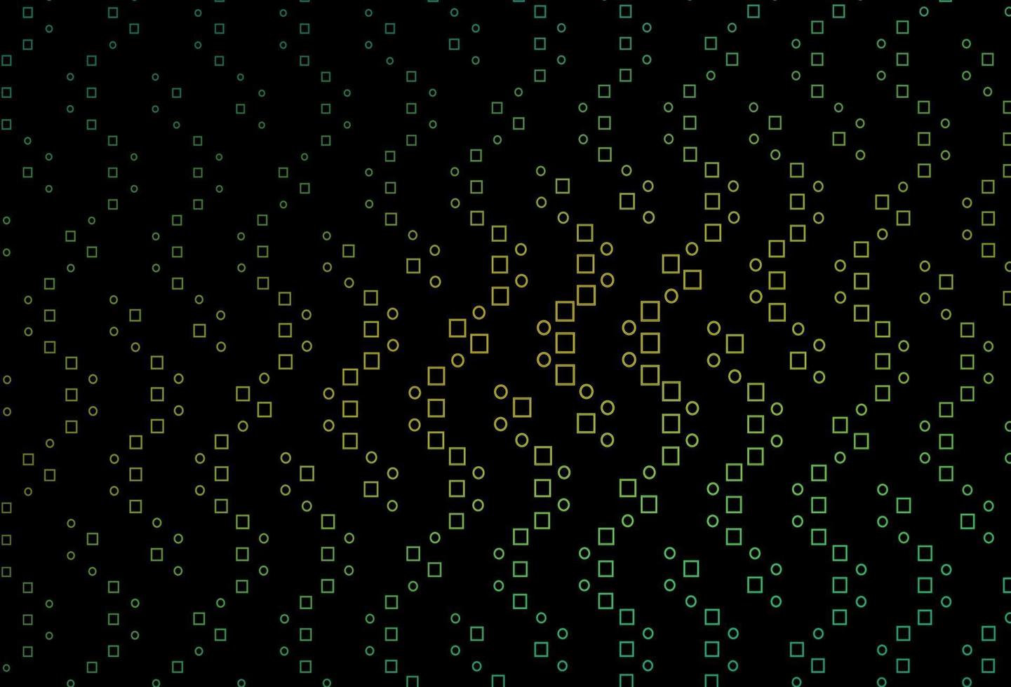 dunkelgrünes, gelbes Vektorlayout mit Rechtecken, Quadraten. vektor