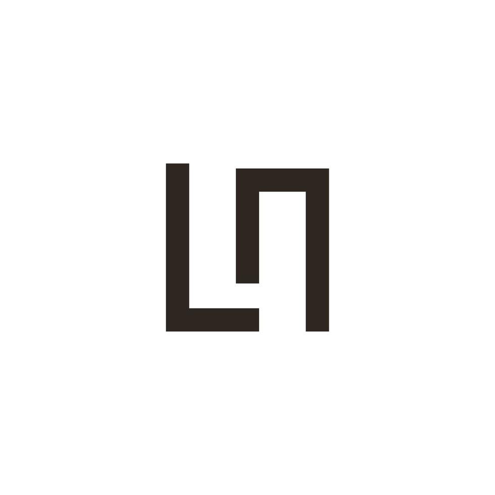 brev ln logotyp mall design vektor illustration.