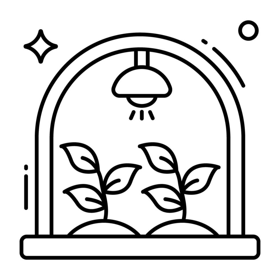 redigerbar design ikon av växthus vektor