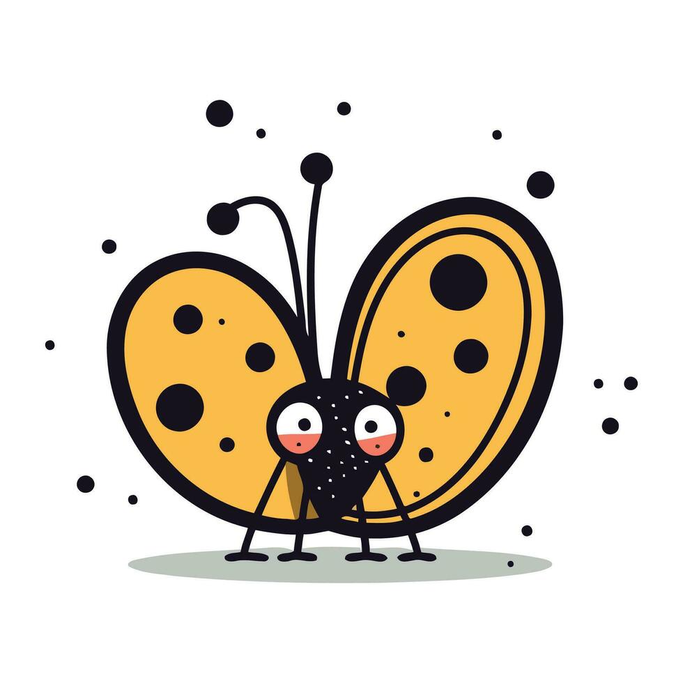 Schmetterling Charakter Design. süß Schmetterling. Vektor Illustration.