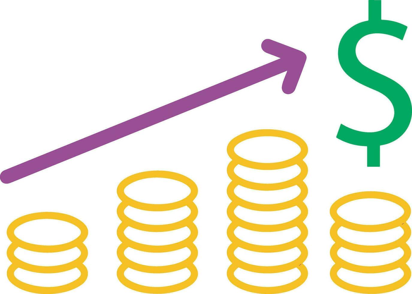 pengar utbyta betalning ikon symbol vektor bild. illustration av de dollar valuta mynt grafisk design bild