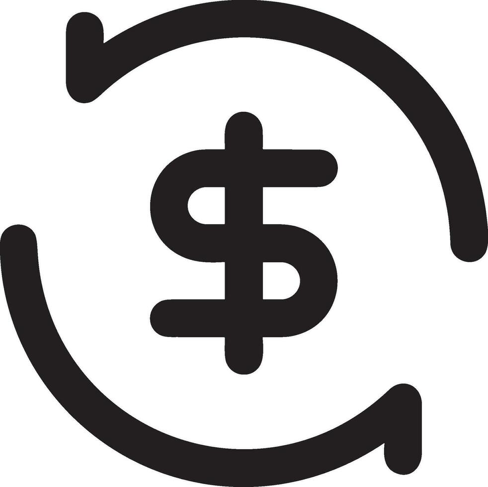 pengar utbyta betalning ikon symbol vektor bild. illustration av de dollar valuta mynt grafisk design bild